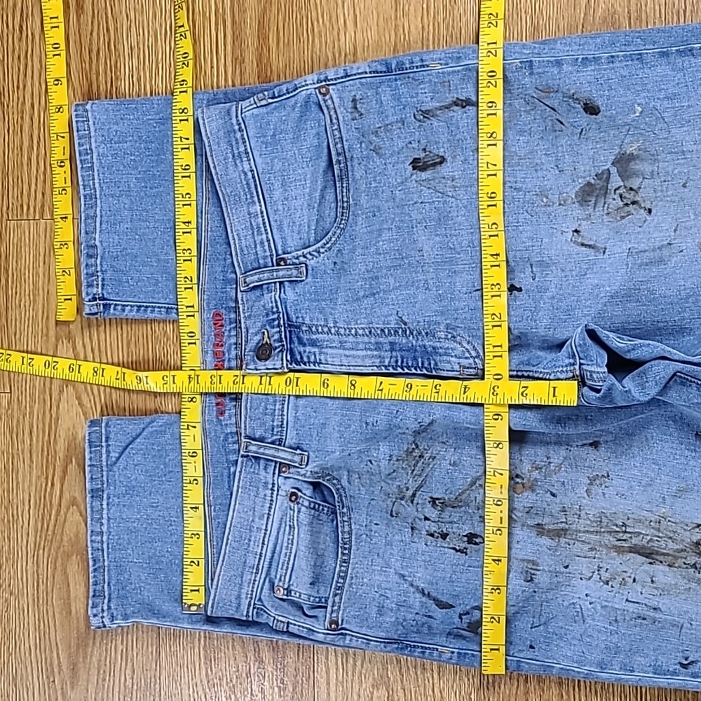 LUCKY BRAND 410 ATHLETIC STRIGHT 36x30 MENS PRE-OWNED MECHANIC WORK STRECH JEANS - Picture 3 of 8